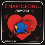 Fabio Napoleoni Prints Fabio Napoleoni Prints Blu - Bird (Pin) 